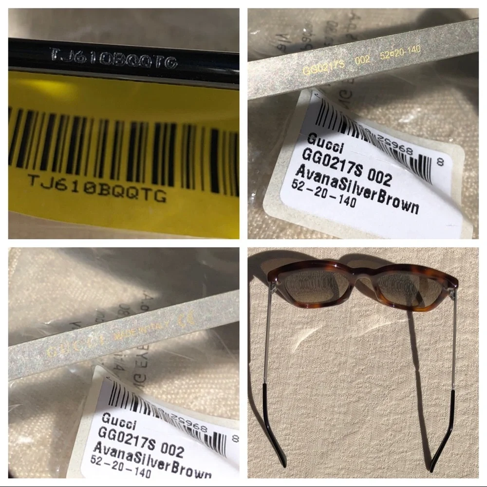 GUCCI 52mm square TIGER head sunglasses
